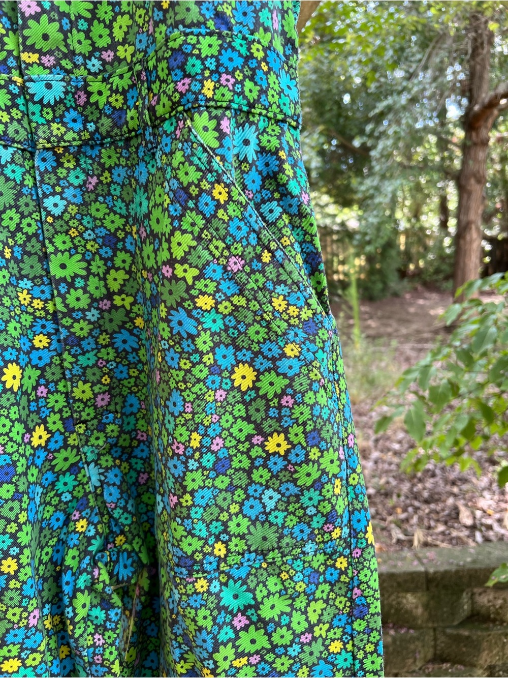 Big Bud Press Moss Blossom Short Sleeve Jumpsuit Size M - Picture 7 of 8